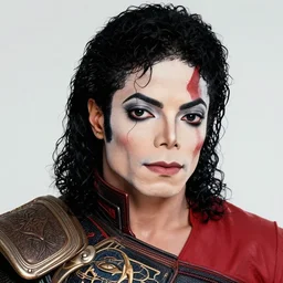 a highly detailed beautiful portrait of michael jackson as kratos, by gregory manchess, james gurney, james jean