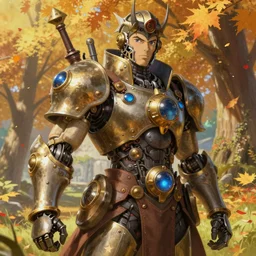an epic fantasy comic book style portrait painting of bavario, studio ghibli, unreal 5, daz, hyperrealistic, octane render, cosplay, rpg portrait, dynamic lighting, intricate detail, harvest fall vibrancy, cinematic, mechanical, steampunk