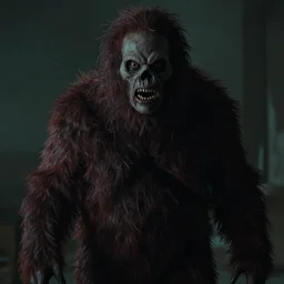 Film still of the monster from a horror movie, student project, short film, 2020.