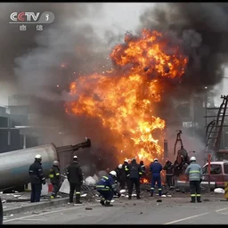 cctv footage of a gas explosion