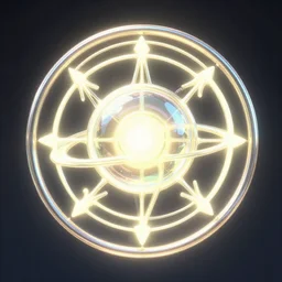 Glowing Sigil of Infinite Earths. Circular. DC Comics. Planetary. Occult. Fantasy. Behance. Polished. Shiny. Reflective.