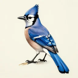 tattoo design of a Bluejay by Bernie Wrightson