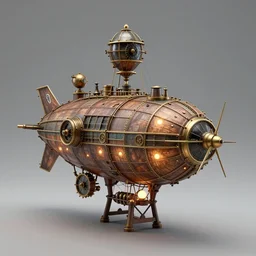 steampunk airship Canon DSLR 35mm 8k product photo