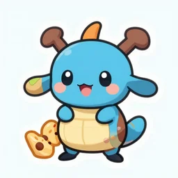 cute miss mascot drackhaus drackhaus shelgon food sticker art, cronobreaker, beeple game icon
