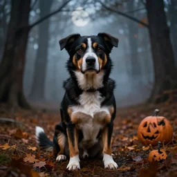 very spooky picture of a dog