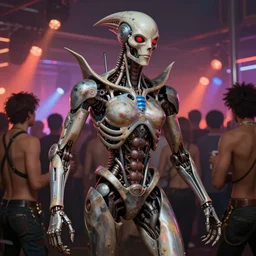 rave party by frank franzetta, by hr giger, biomechanical, 4 k, hyper detailed
