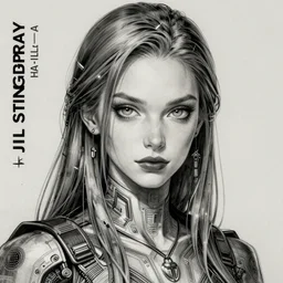 Jill Stingray, VA-11 Hall-A, illustration, cyberpunk, portrait, intricate, elegant, highly detailed