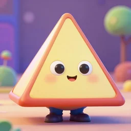 pyramid head in toy story, pixar style, cute colorful adorable, cgi render