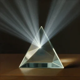 rays of light diffracted through glass prism, by anthony van dyck, artstation