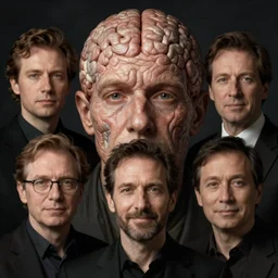 photorealistic portrait by michael komarck, greg rutkowski, victo ngai, artgerm, willem claesz heda and j. dickenson, the truly amazing part about this is that it increasingly appears our cortical evolution reflects this emergent tension