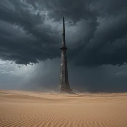 epic storm by greg rutkowski the last tower. sand. lonely. ominous. 3 8 4 0 x 2 1 6 0
