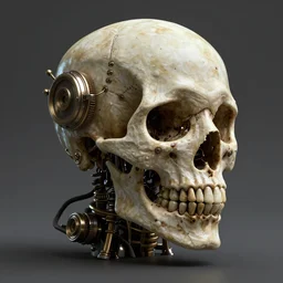 steampunk cyborg skull, unreal engine, arstation trending, highly detailed, 8 k