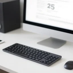 photo of a computer on a desk ( 2 0 1 5 ). realistic, highly - detailed, award - winning, sharp focus