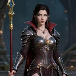 photo of a real-life beautiful female vampire warrior, highly detailed, 4k
