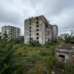 abandoned overgrown city