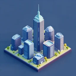 isometric art of a city skyline, kurzgesagt channel, 3 d computer generated art, kurzgesagt, isometric, good lighting