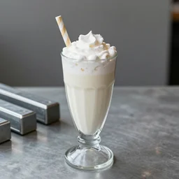 an iron fluid milkshake, with iron bars on a metal table, product photography, high - resolution, profesional, trending on artstation