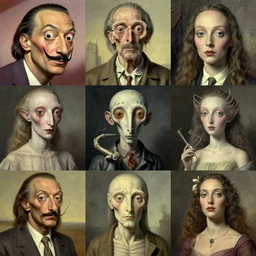 various combinations of living chimera, hyper realistic, insanely detailed, surrealist, hyper realistic, concept art, epic, masterpiece, digital art, salvador dali, yves tanguy, paul delvaux, max ernst, rene magritte, meret elisabeth oppenheim, leonora carrington, remedios varo uranga, 1 6 k