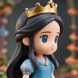 closeup profile face portrait of tin toy nendoroid greta thunberg as a fairytale princess wearing a crown, nicoletta ceccoli, mark ryden, lostfish, max fleischer, depth of field, detailed and intricate environment, 8 k resolution, hyperrealistic, octane render