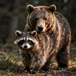 a raccoon grizzly bear hybrid