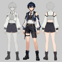 Concept art for a vtuber model, digital art
