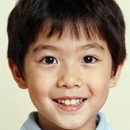 70s photo of a kid with big eyes and teeth