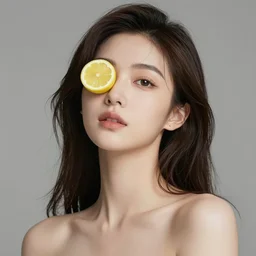 the portrait of an absurdly beautiful, graceful, elegant, sophisticated, young teen anime girl made up of lemons looking up, an ultrafine hyperdetailed illustration by kim jung gi, irakli nadar, intricate linework, bright colors, octopath traveler, final fantasy, unreal engine 5 highly rendered, global illumination, extremely radiant bright light, detailed and intricate environment