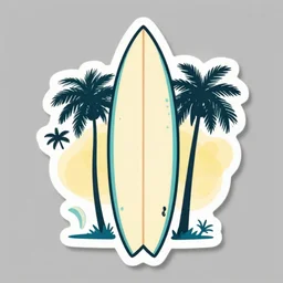 8 0 s ( new wave genre ) surfer sticker!