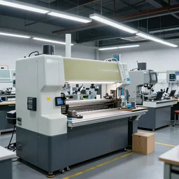 photograph of a modern machine shop
