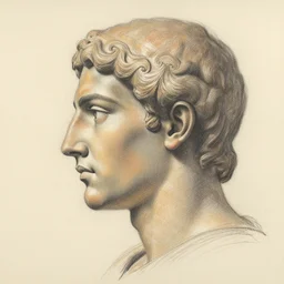 A beautiful drawing of a person in profile, with their features appearing both in front of and behind their head. Greek, stock photo by Heather Theurer, by Ernie Barnes spontaneous