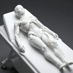 ultra intricate surreal anatomy of a white porcelain human body on a dissection table, there is only white on white, ambient occlusion, H.R. Giger, photo-realistic, 8k, digital art, unreal engine, unreal engine render, blender render, render , consistent