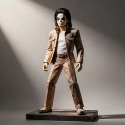 a paper mache statue of Michael Jackson being used a prop in a horror movie