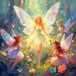 wonderdream faeries lady feather wing digital art painting fantasy bloom vibrant style mullins craig and keane glen and apterus sabbas and guay rebecca and demizu posuka illustration character design concept colorful joy atmospheric lighting butterfly