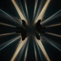 sometimes i give myself the creeps,, symmetric, dynamics lighting, cinematic,