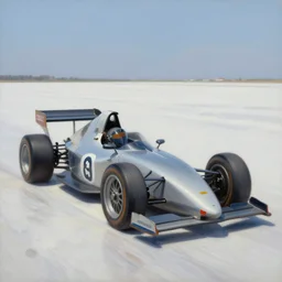 dream racers on the salt bay, surrealism, elegant oil painting, highly detailed.