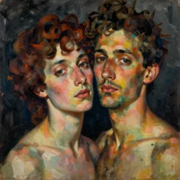 portrait by egon schiele and marc simonetti