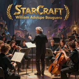 Hans Zimmer conducting an orchestra, elegant, digital painting, concept art, smooth, sharp focus, illustration, from StarCraft by Ruan Jia and Mandy Jurgens and Artgerm and William-Adolphe Bouguerea