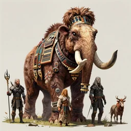 war mammoth concept, wearing tribal armor, beksinski, wayne barlowe, adrian smith fantasy art, the hobbit art, lord of the ring art, the witcher concept art, trending on artstation, game of throne art