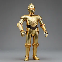 A sculpture of C-3po