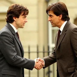 Amitabh bachchan shaking hands with Sherlock holme, 8k