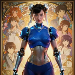 sexy filter. highly detailed portrait of cybertronic led chunli fembot in detroit : become human, stephen bliss, 8 k, unreal engine, fantasy art by greg rutkowski, alphonse mucha, katsura masakazu, makoto shinkai, james gurney, satoshi kon, kyoto animation, global illumination, radiant light, detailed and intricate environment