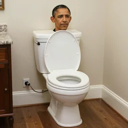 “a toilet that looks like president Obama”