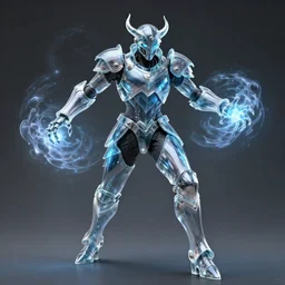 a portrait of a evil shooter in glass armor releasing spell, full height, moving forward, concept art, trending on artstation, highly detailed, intricate, sharp focus, digital art, 8 k