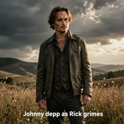 “Johnny depp as Rick grimes”