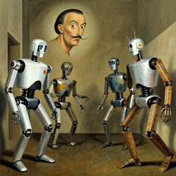 the spanish inquisition of robots by salvador dali