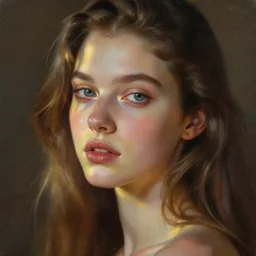 beautiful girl by rossdraws, highly intricate painting, concept art, artstation, global illumination, rim lighting