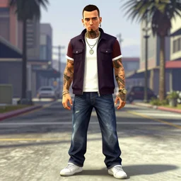 Avicii in the style of gta san andreas, in the style of artgerm, rossdraws