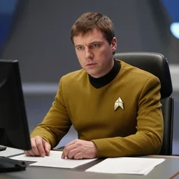 Andrei Mironov playing a Starfleet officer