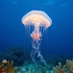 underwater jellyfish cat