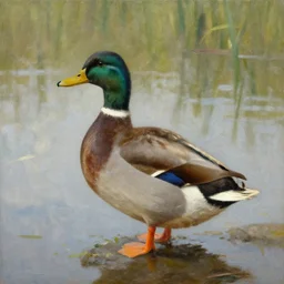 a duck on the prowl oil painting Carel Willink